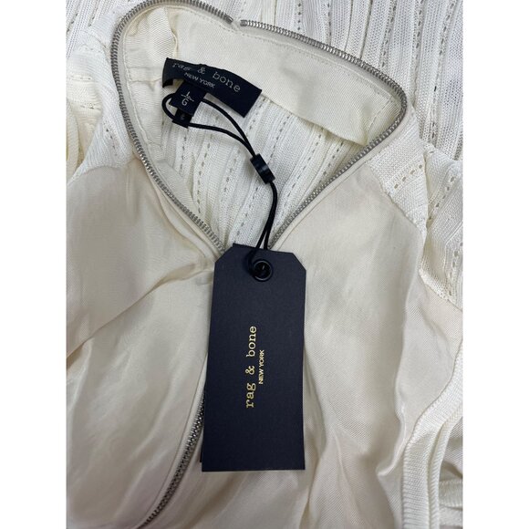 Rag & Bone Women's Light Beige Sleeveless Blouse Sz L/G - Picture 6 of 7